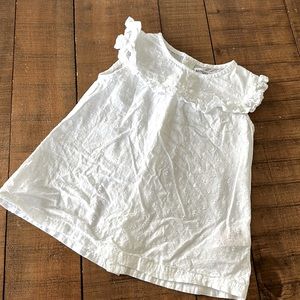 White eyelet tunic top